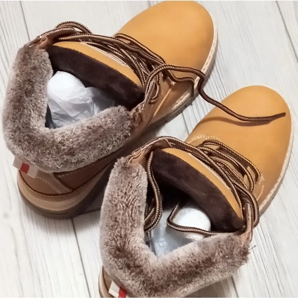(R-4486) ANJOUFEMME Womens Hiking Snow Winter Boots Sz 6